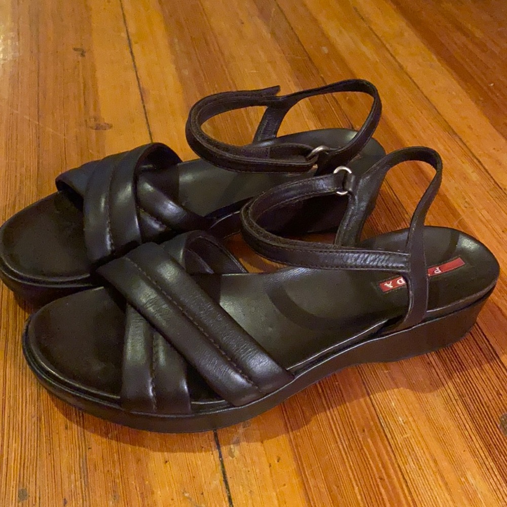 Vintage Prada brown sandals